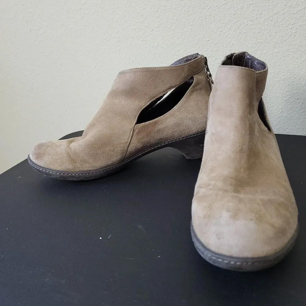 Dansko Womens Bonita 3700-162000‎ Gray Leather Ankle Booties Size US 9.5 EU 40